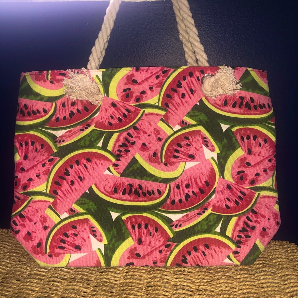 Watermelon beach tote bag NWT